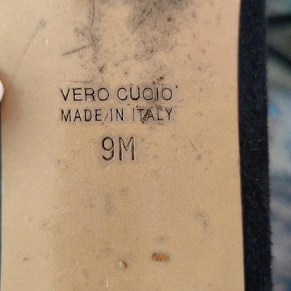 Marc Jacobs Navy Scalloped Bow Detail Suede Flats Size Woman's 9 - Picture 10 of 10